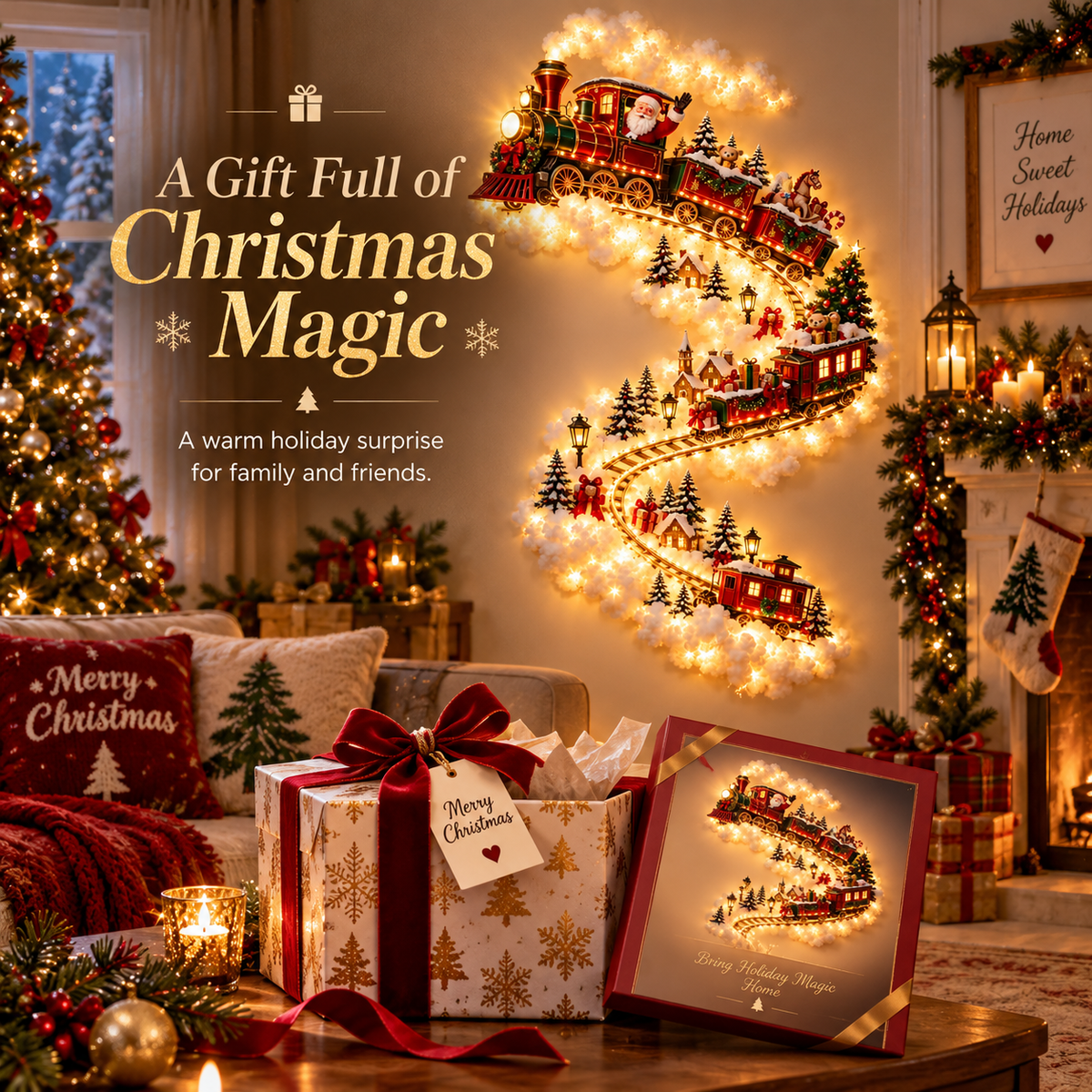 Christmas Cloud Tree Wall Decoration