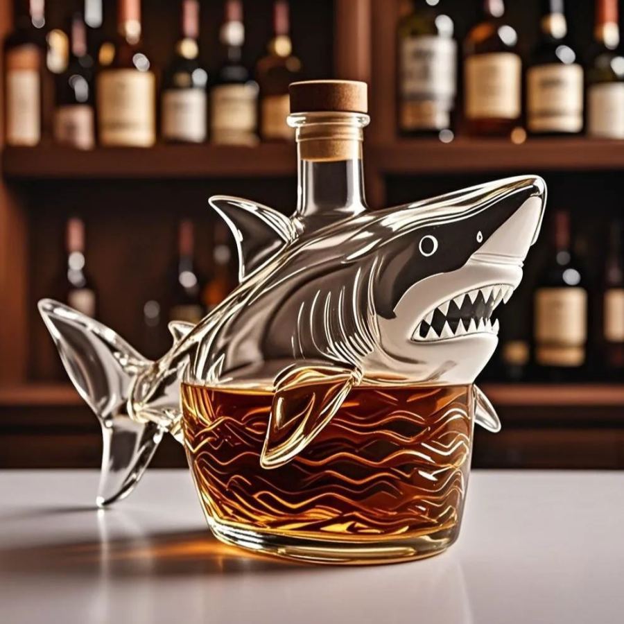 Graddi Shark Dram Whiskey Bottle