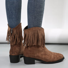 Load image into Gallery viewer, Winter Women&#39;s Tassels Arrival Retro Pointed Toe Boots

