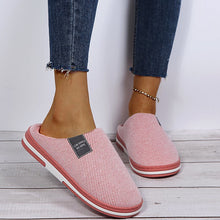 Load image into Gallery viewer, Womens Cotton Clog Hard Sole Warm Slip on Fleece Lined Slippers
