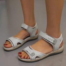 Load image into Gallery viewer, Women&#39;s Summer Fish Mouth Hollow Velcro Platform Sandals
