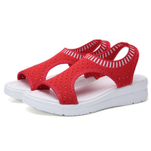 Load image into Gallery viewer, Women&#39;s Breathable Elastic Band Thick Sole Mesh Sports Sandals
