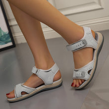Cargar imagen en el visor de la galería, Women&#39;s Summer Fish Mouth Hollow Velcro Platform Sandals

