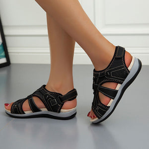 2023 spring new round toe breathable casual sandals