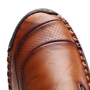 2023 Men Hand Stitching Zipper Slip-ons Shoes