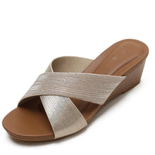 Load image into Gallery viewer, Ladies Open Toe Wedge Sandals
