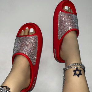 Women's Diamond Platform Slippers