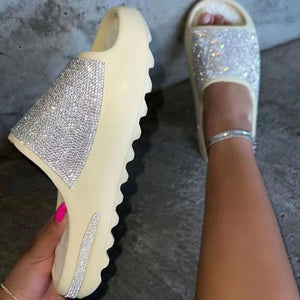 Women's Diamond Platform Slippers
