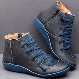 SURSELL Vintage Strappy Ankle Boots for Women